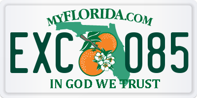 FL license plate EXCO85