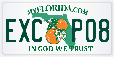 FL license plate EXCP08