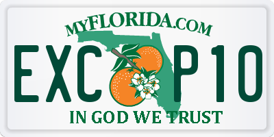 FL license plate EXCP10