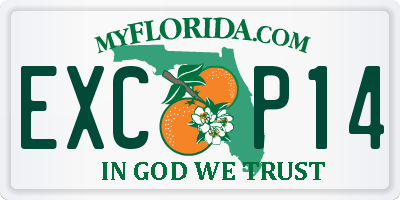 FL license plate EXCP14