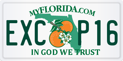 FL license plate EXCP16