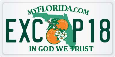 FL license plate EXCP18