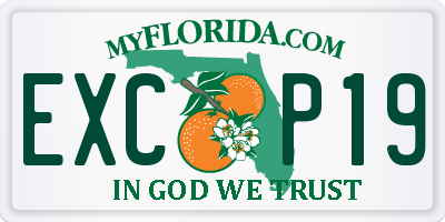 FL license plate EXCP19
