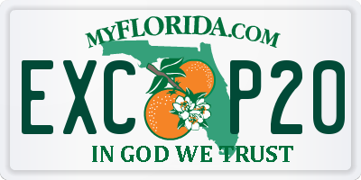 FL license plate EXCP20