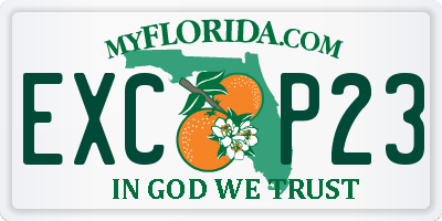 FL license plate EXCP23