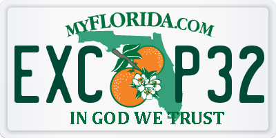 FL license plate EXCP32