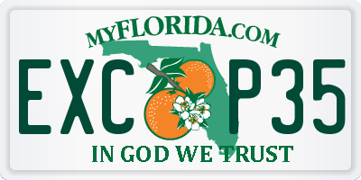 FL license plate EXCP35