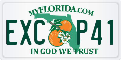 FL license plate EXCP41