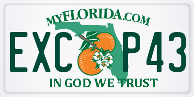 FL license plate EXCP43