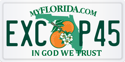FL license plate EXCP45