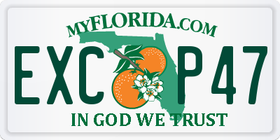 FL license plate EXCP47