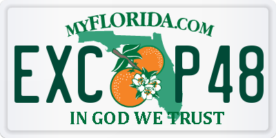 FL license plate EXCP48
