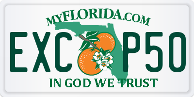 FL license plate EXCP50
