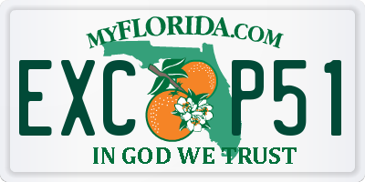 FL license plate EXCP51