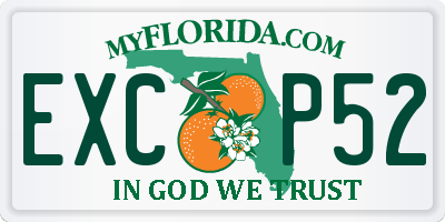 FL license plate EXCP52