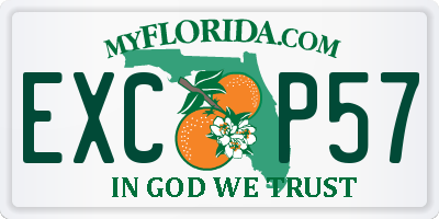 FL license plate EXCP57