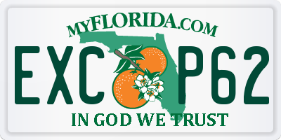 FL license plate EXCP62