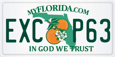 FL license plate EXCP63