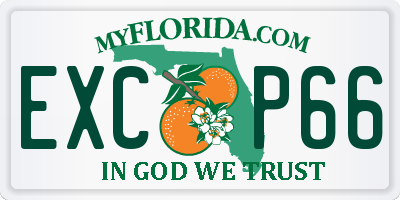 FL license plate EXCP66