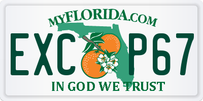 FL license plate EXCP67