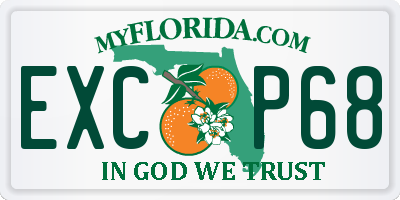 FL license plate EXCP68