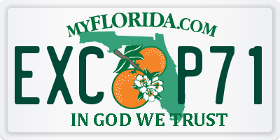 FL license plate EXCP71