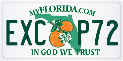 FL license plate EXCP72
