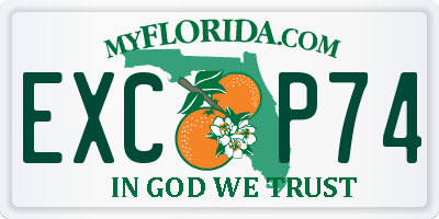 FL license plate EXCP74