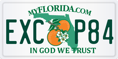 FL license plate EXCP84