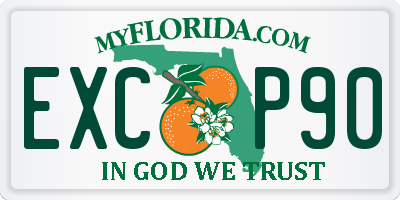FL license plate EXCP90