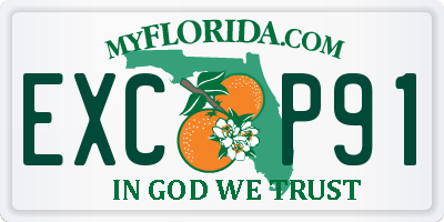 FL license plate EXCP91