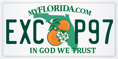 FL license plate EXCP97