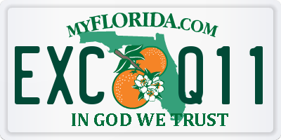 FL license plate EXCQ11