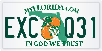 FL license plate EXCQ31