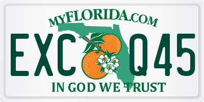 FL license plate EXCQ45