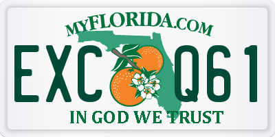 FL license plate EXCQ61