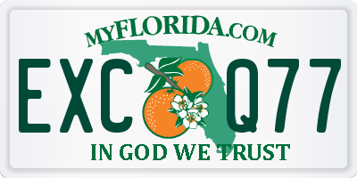 FL license plate EXCQ77