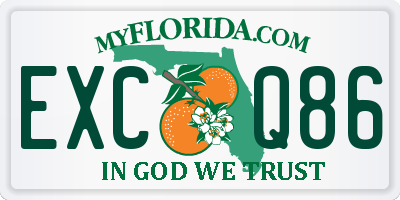 FL license plate EXCQ86