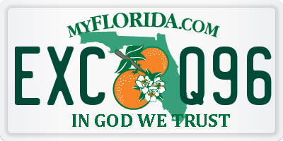 FL license plate EXCQ96