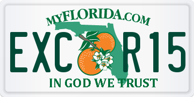 FL license plate EXCR15