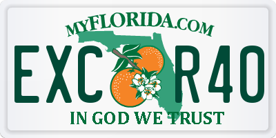 FL license plate EXCR40