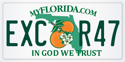 FL license plate EXCR47