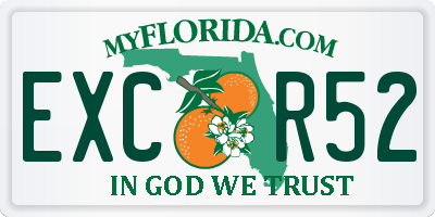 FL license plate EXCR52