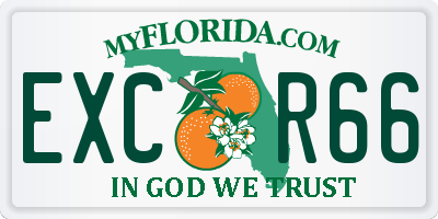 FL license plate EXCR66