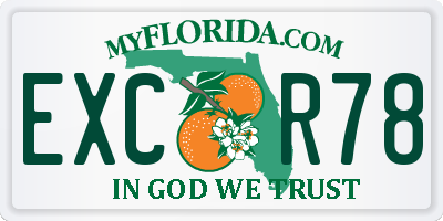 FL license plate EXCR78