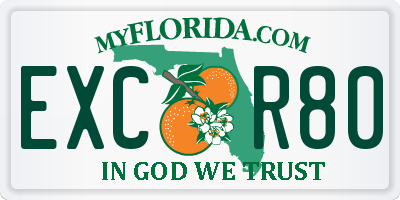 FL license plate EXCR80
