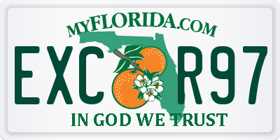 FL license plate EXCR97