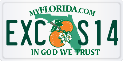 FL license plate EXCS14