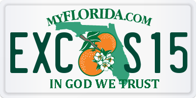 FL license plate EXCS15