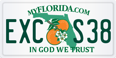 FL license plate EXCS38